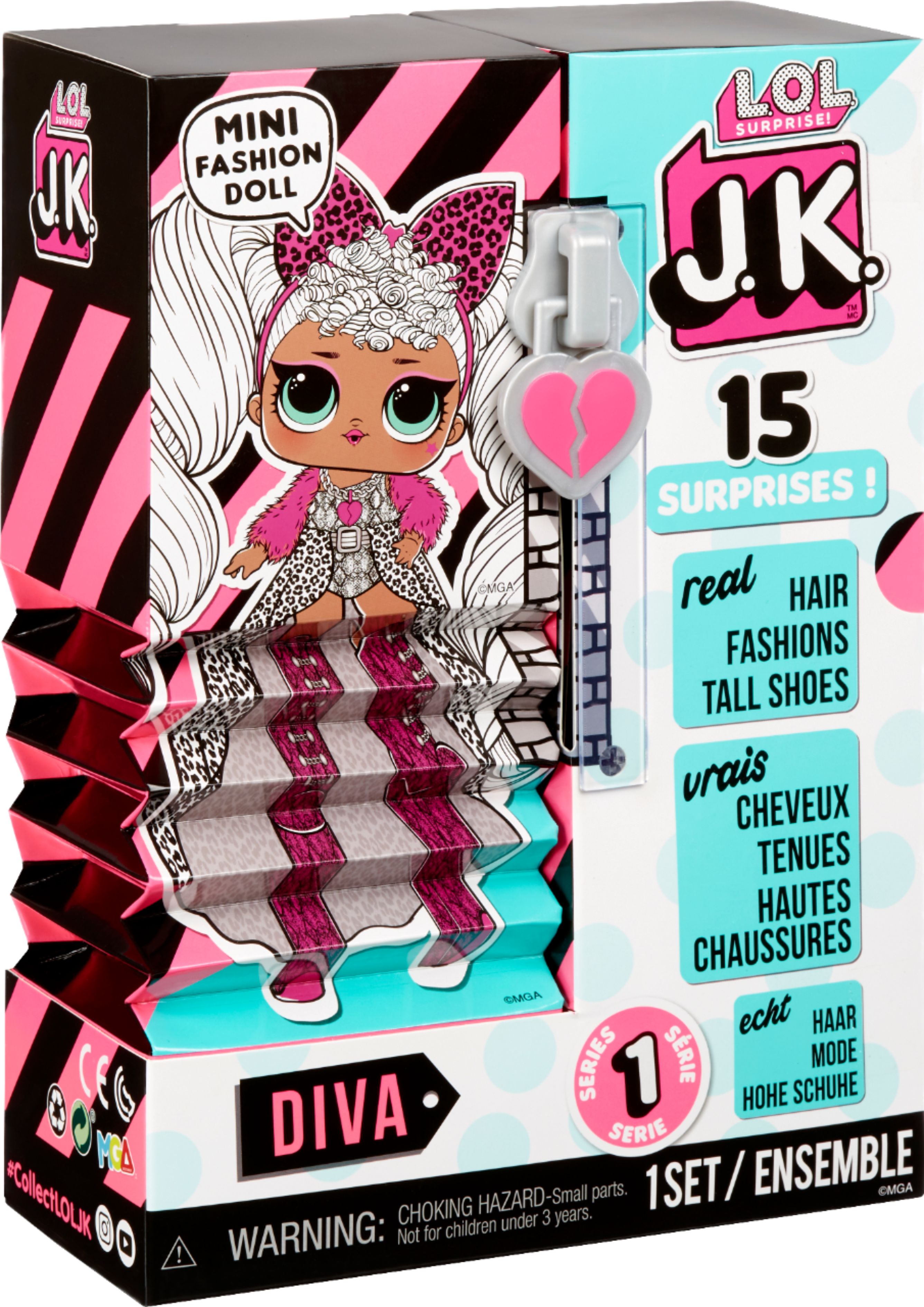 L.O.L. Surprise JK Diva Mini Fashion Doll with 15 Surprises