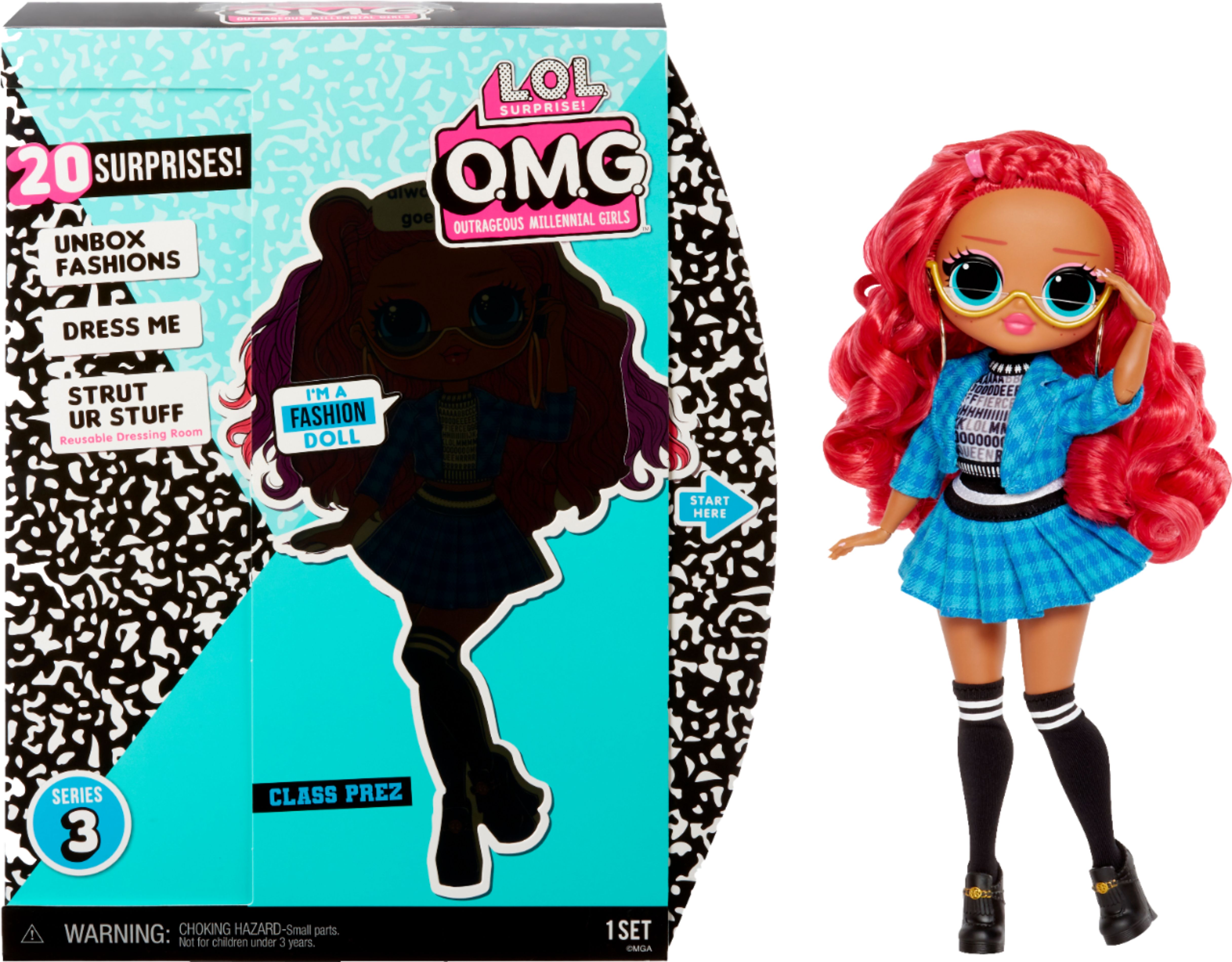 OMG Series 3 Class Prez Doll 20 Surprises – L.O.L. Surprise