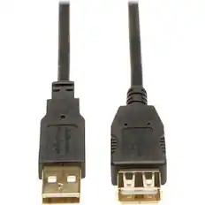 Front. Tripp Lite - 6' USB Type A-to-USB Type A Cable - Black.
