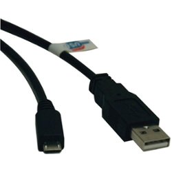 Tripp Lite - 3' USB Type A-to-Micro-USB Cable - Black - Front_Zoom