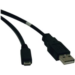Tripp Lite - 10' USB Type A-to-Micro-USB Cable - Black - Angle_Zoom