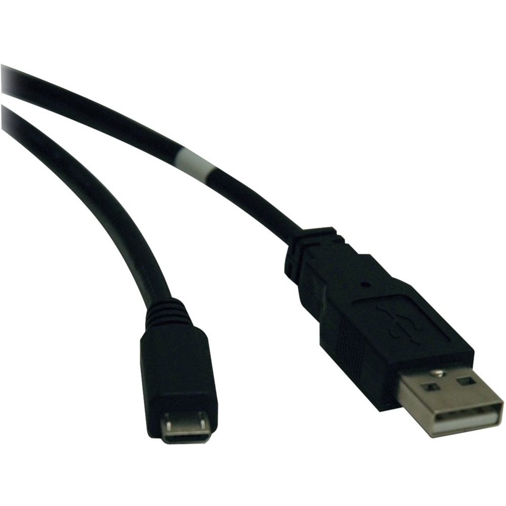 Angle View: Tripp Lite - 6' USB Type A-to-Mini-USB Cable - Black