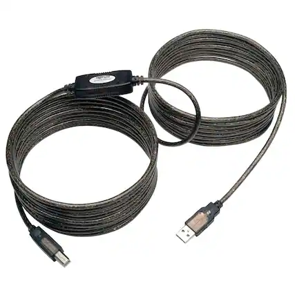 Angle. Tripp Lite - 25' USB Type B-to-USB Type A Cable - Silver.