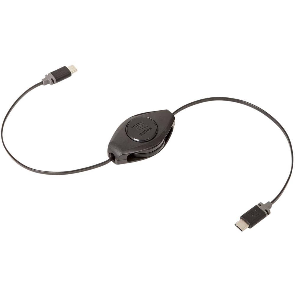 Angle View: ReTrak - Premier 3.2' USB Type C-to-USB Type C Charge-and-Sync Cable - Black