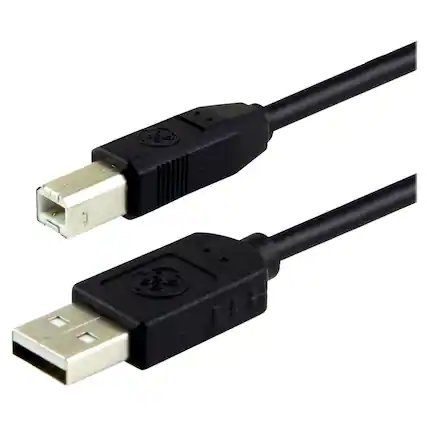 Angle. GE - 6' USB Type A-to-USB Type B Cable - Black.
