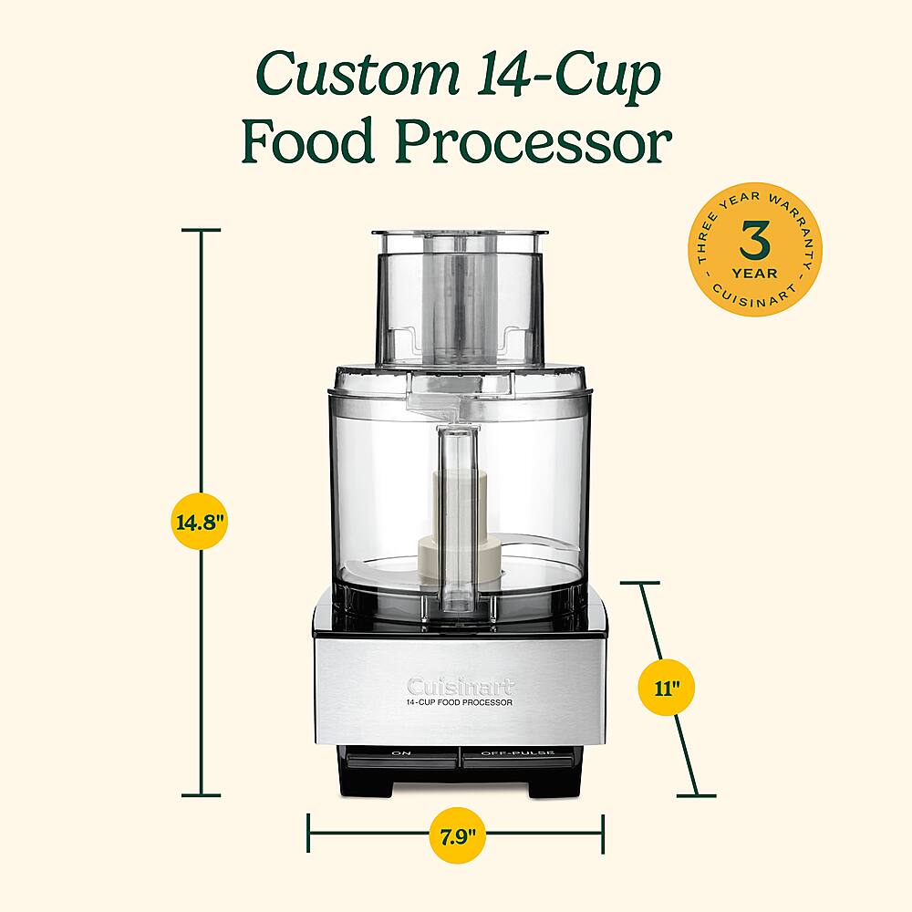 Cuisinart Custom 14 14Cup Food Processor Brushed Stainless Steel DFP