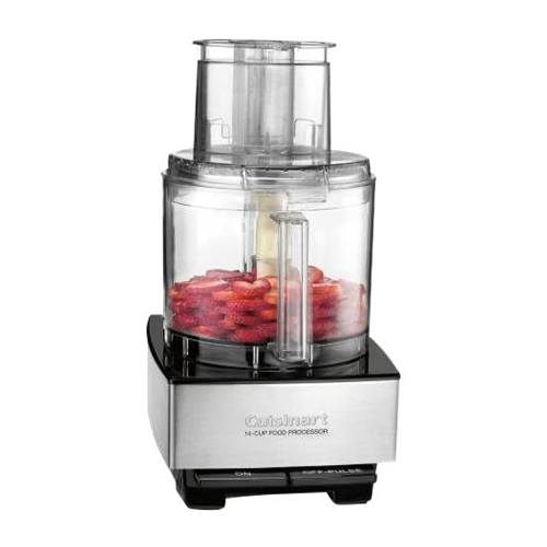 Left View: Cuisinart - Custom 14 14-Cup Food Processor - Brushed Stainless