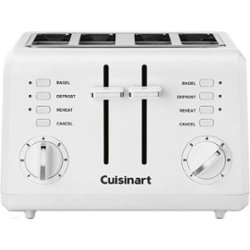 Cuisinart - 4-Slice Wide-Slot Toaster - White - Front_Zoom