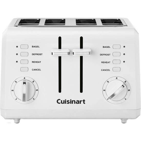 Cuisinart 4 Slice Wide Slot Toaster White CPT 142P1 Best Buy