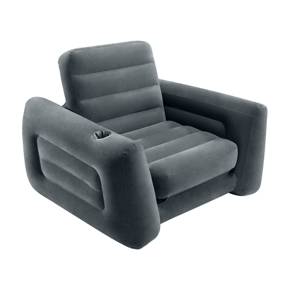 Best Buy Intex Pull Out Inflatable Chair Charcoal Gray 66551ep