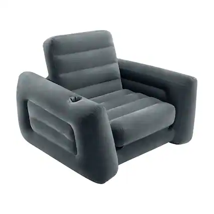 Angle. Intex - Pull-Out Inflatable Chair - Charcoal Gray.