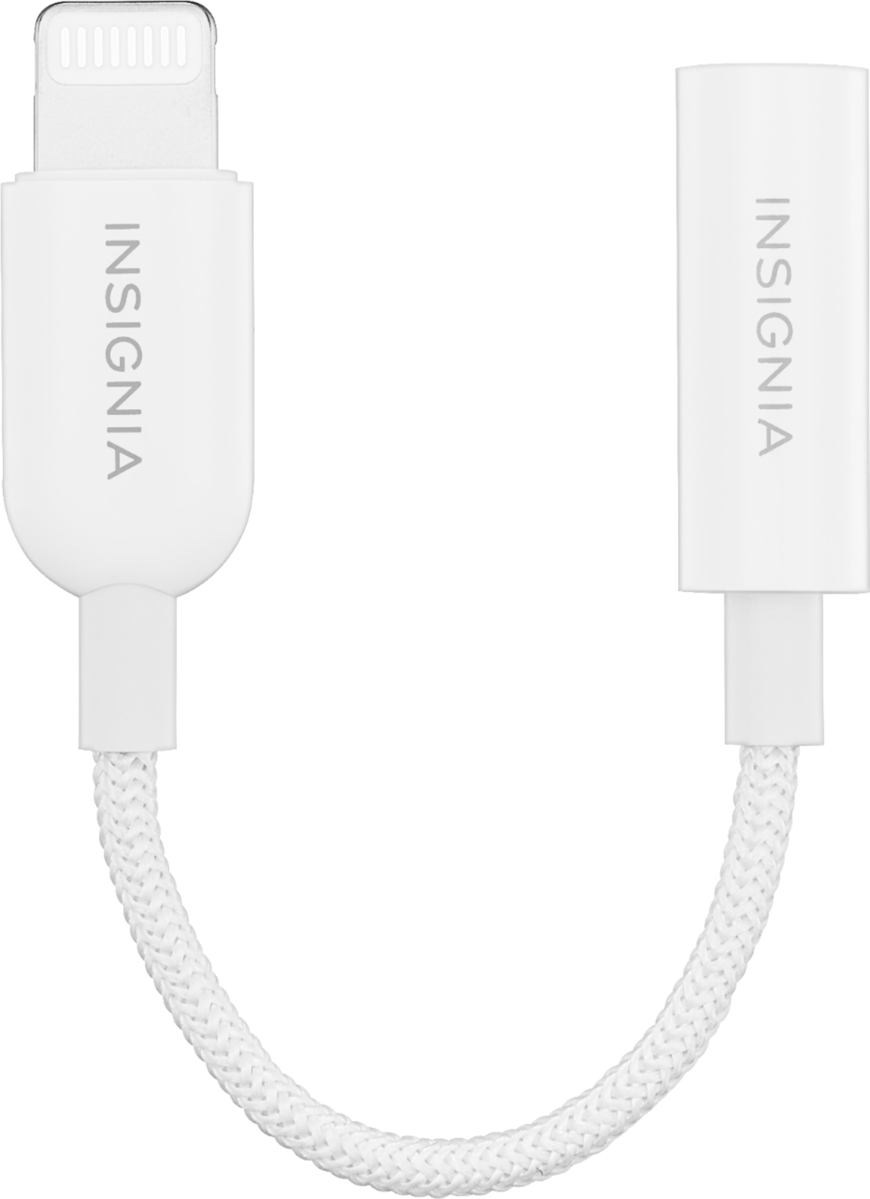 Insignia™ Lightning to 3.5 mm Headphone Adapter (2 Pack) White NS-M2PL35AW  - Best Buy