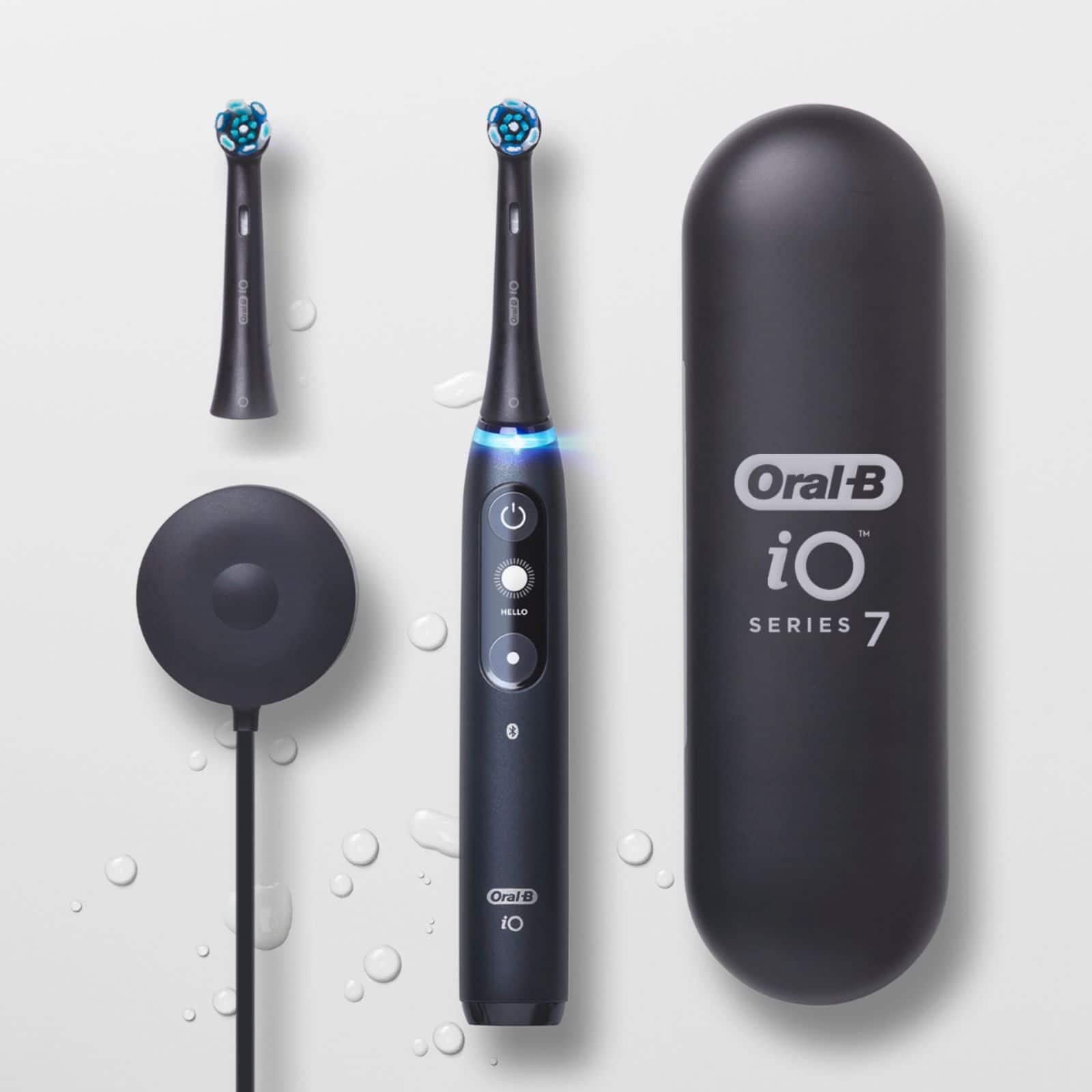 The text on the image reads: "D CERITS m Oral B iN iO SERIES 7 g OralB IO."