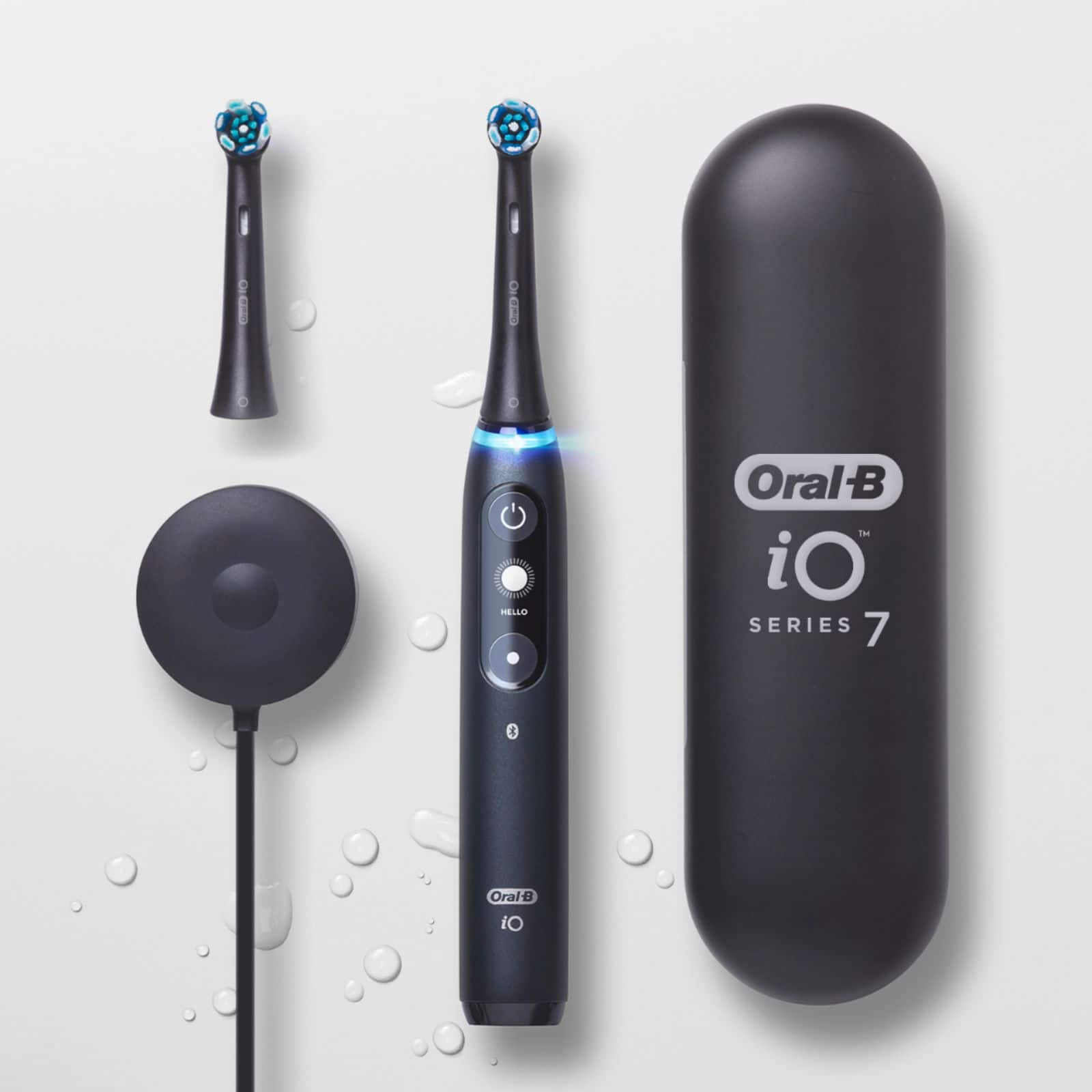 Oral-B iO Series 5 Limited Edition Electric Toothbrush with 3 Brush Heads  Smart Display Ultimate Clean Ultimate White Pressure Sensor Rechargeable  Black with Microfiber Cleaning Cloth