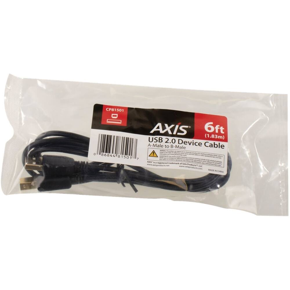 Questions and Answers Axis 6' USB Type AtoUSB Type B Cable Black 12