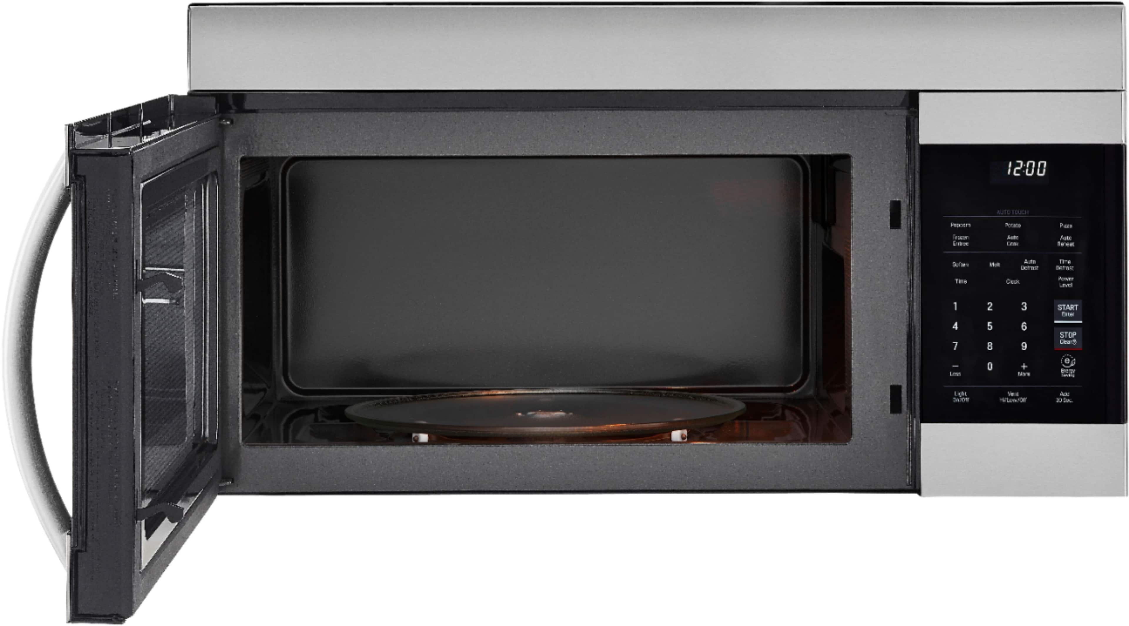 Alt View 11. LG - 1.7 Cu. Ft. Over-the-Range Microwave with EasyClean - Stainless Steel.