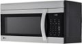 Left Zoom. LG - 1.7 Cu. Ft. Over-the-Range Microwave with EasyClean - Stainless steel.