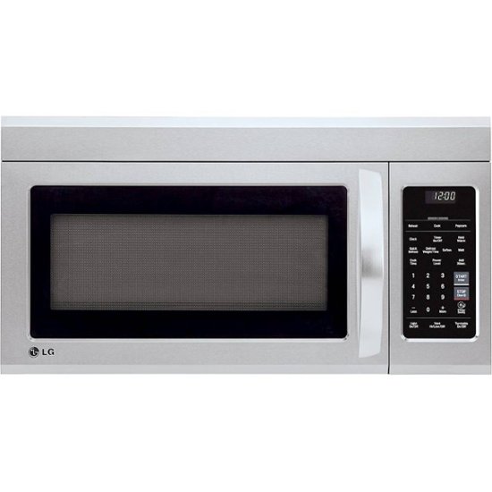 Front Zoom. LG - 1.8 Cu. Ft. Over-the-Range Microwave with Sensor Cooking - Stainless steel.