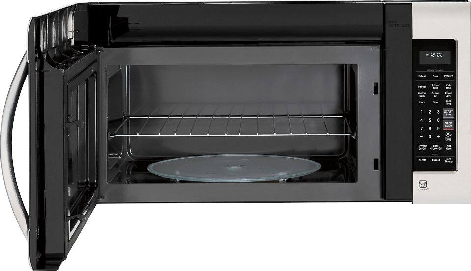 Alt View 12. LG - 2.0 Cu. Ft. Over-the-Range Microwave with Sensor Cooking and EasyClean - Stainless Steel.