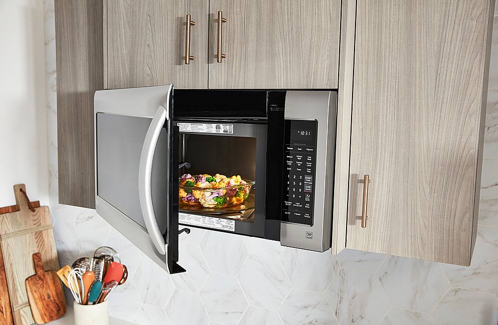 Alt View 14. LG - 2.0 Cu. Ft. Over-the-Range Microwave with Sensor Cooking and EasyClean - Stainless Steel.