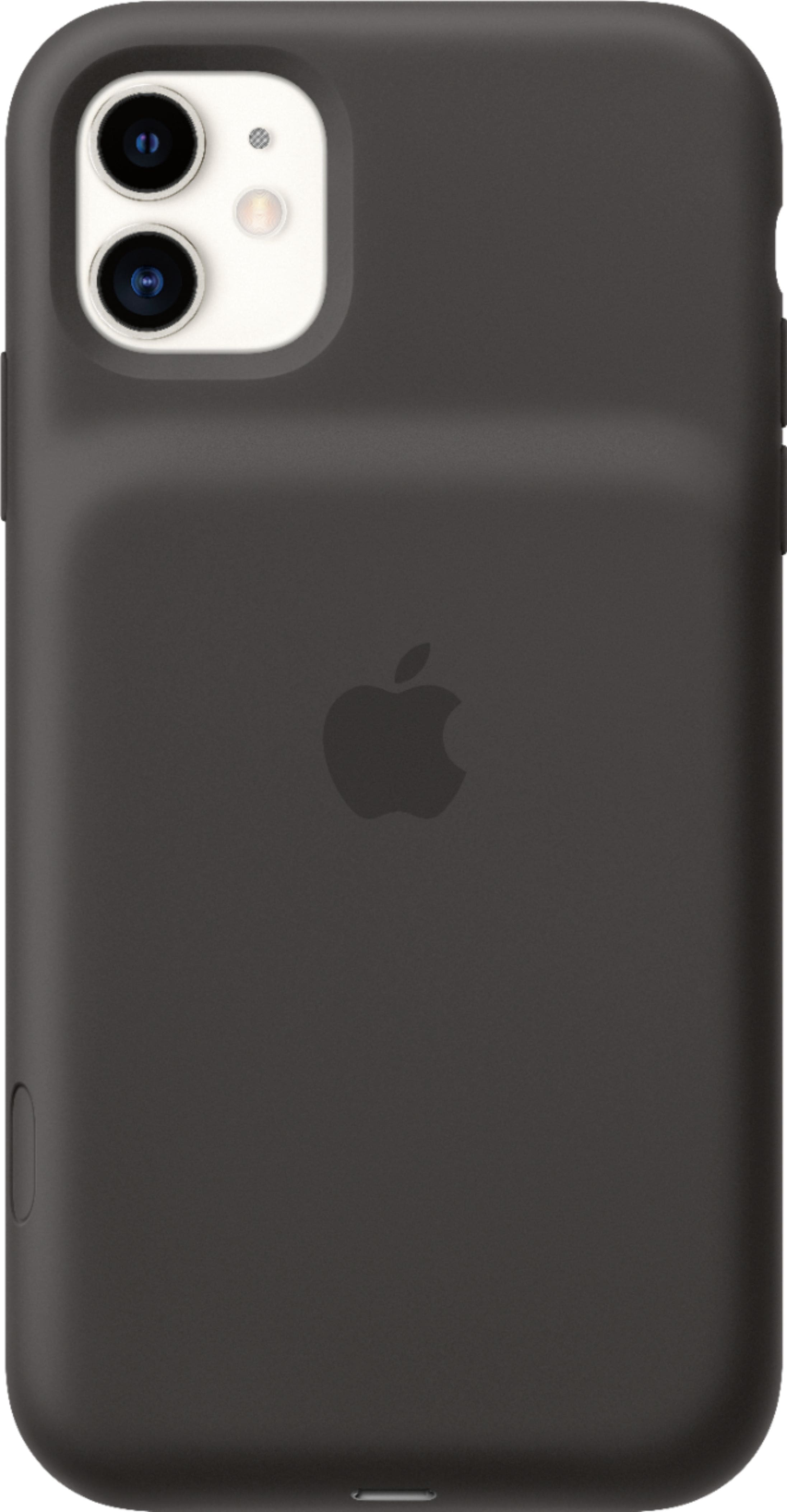 Front. Apple - Geek Squad Certified Refurbished iPhone 11 Smart Battery Case - Black.