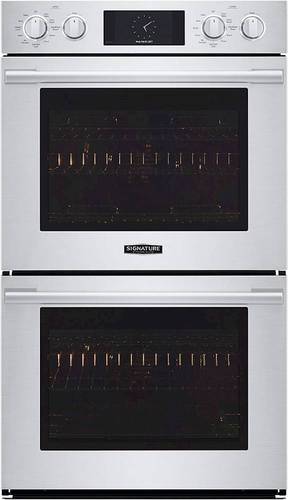 Signature Kitchen Suite - 30" Built-In Double Electric Convection Wall Oven with Self-High Heat/Self-Steam Cleaning, and Steam-Combi