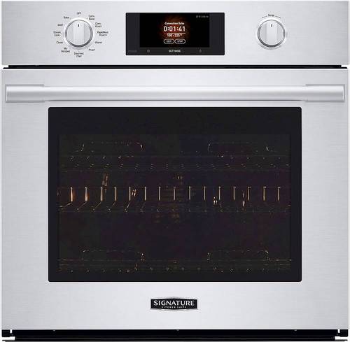 Signature Kitchen Suite - 30" Built-In Single Electric Convection Wall Oven with Self-High Heat/Self-Steam Cleaning, and Steam-Combi