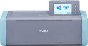 Brother ScanNCut DX SDX125E Electronic Cutting Machine with Built-in Scanner - Grey/Aqua - Front_Zoom