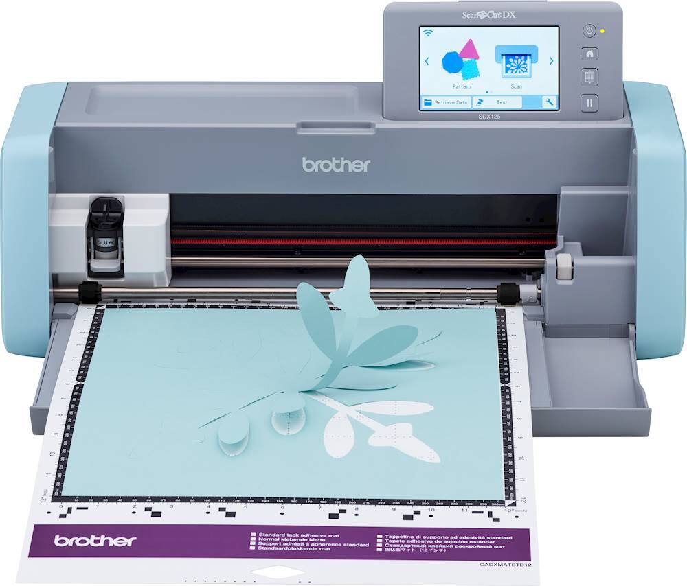 Alt View 13. Brother - ScanNCut DX SDX125 Electronic Cutting Machine with Built-in Scanner - Grey/Aqua.