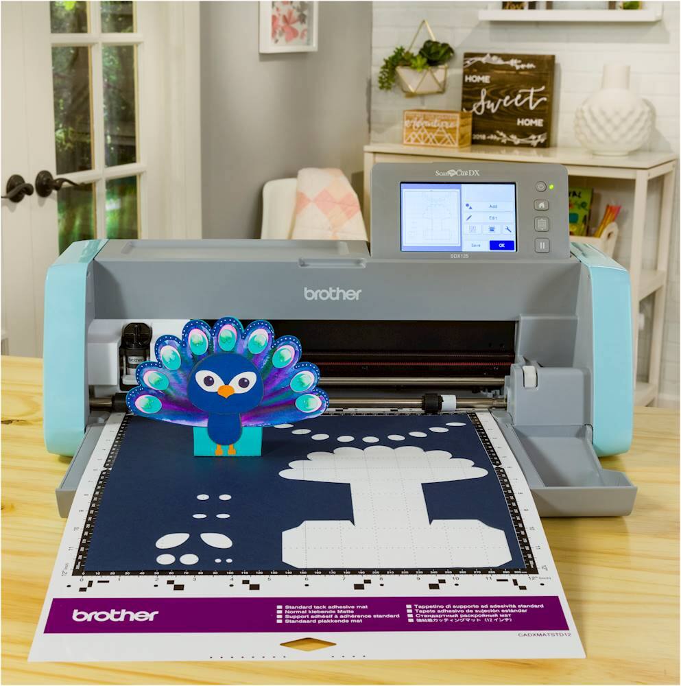 Alt View 14. Brother - ScanNCut DX SDX125 Electronic Cutting Machine with Built-in Scanner - Grey/Aqua.