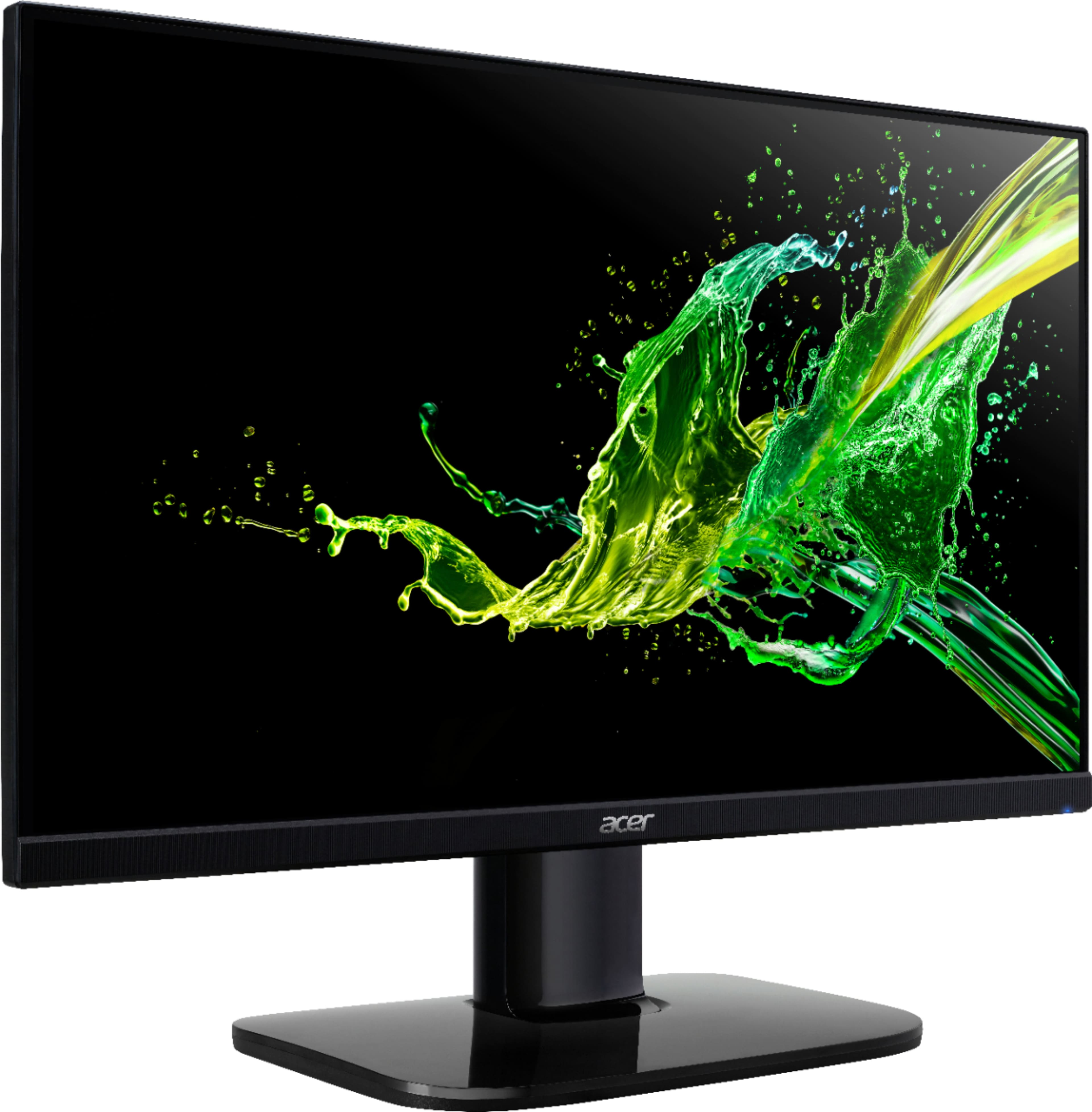 Angle View: Acer - Geek Squad Certified Refurbished 23.8" IPS LED FHD FreeSync Monitor - Black