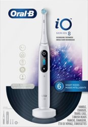 Oral-B - iO Series 8 Connected Rechargeable Electric Toothbrush - White Alabaster - Angle_Zoom