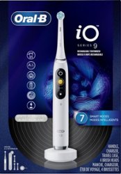 Oral-B - iO Series 9 Connected Rechargeable Electric Toothbrush - White Alabaster - Angle_Zoom