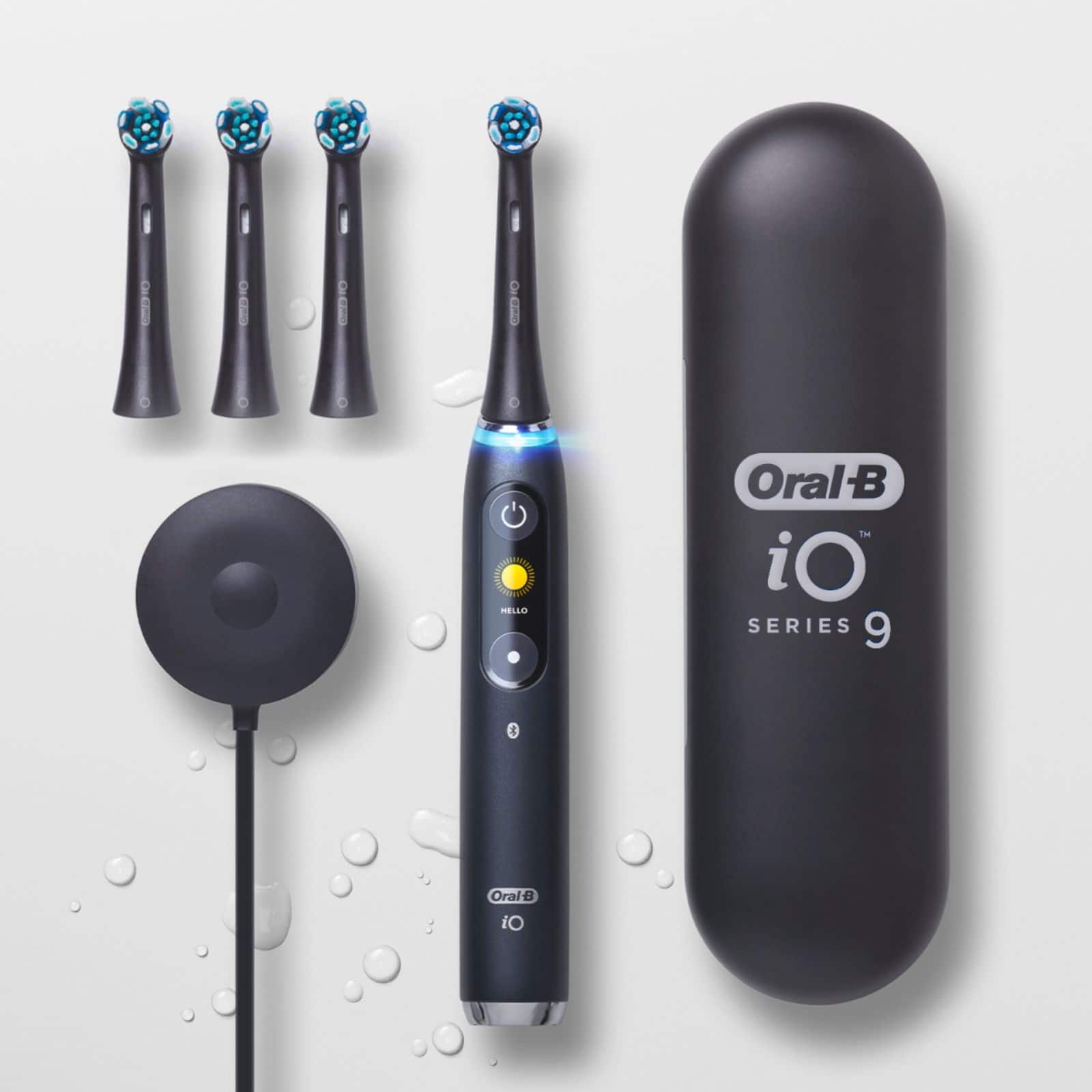 Alt View 12. Oral-B - iO Series 9 Connected Rechargeable Electric Toothbrush - Onyx Black.