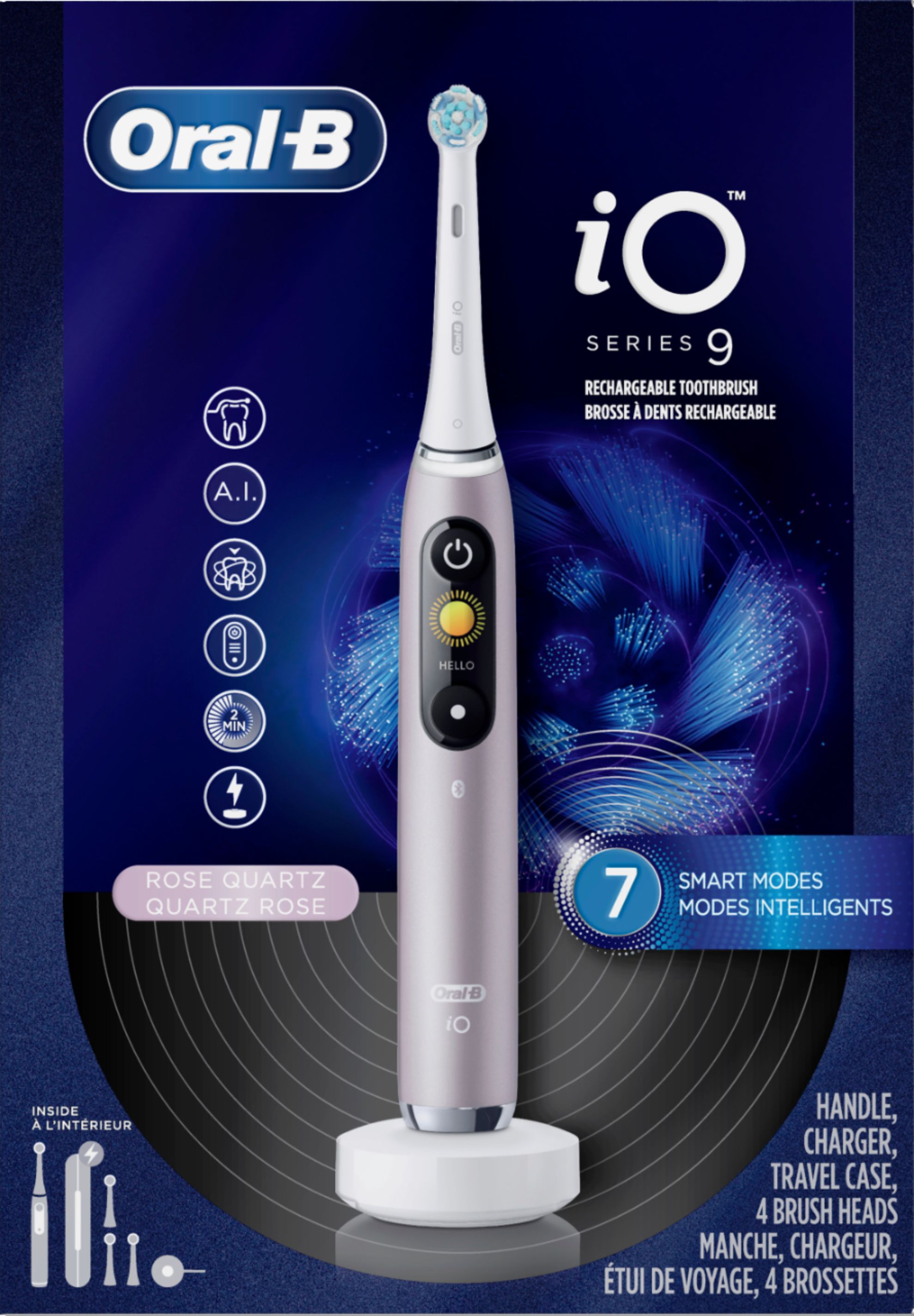 Oral-B iO Series 9 Connected Rechargeable Electric Toothbrush Rose