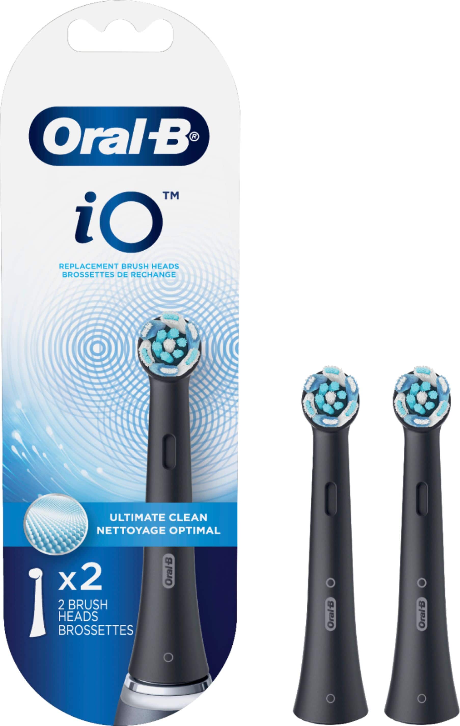 Alt View 11. Oral-B - iO Series Ultimate Clean Replacement Brush Head for Oral-B iO Series Electric Toothbrushes (2-Count) - Black.