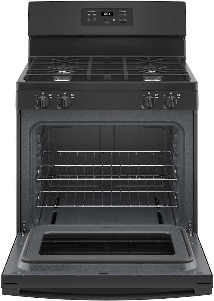 Alt View 11. GE - 4.8 Cu. Ft. Freestanding Gas Range - Black.