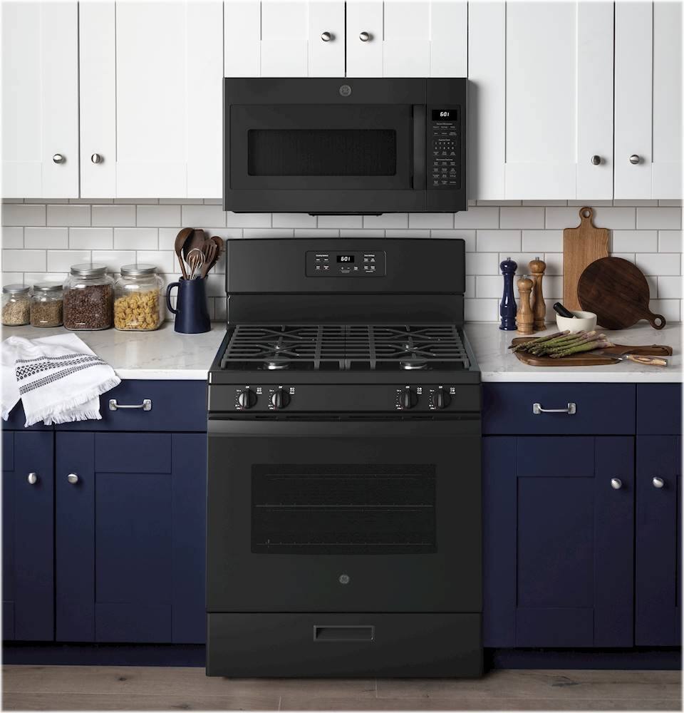 Alt View 13. GE - 4.8 Cu. Ft. Freestanding Gas Range - Black.