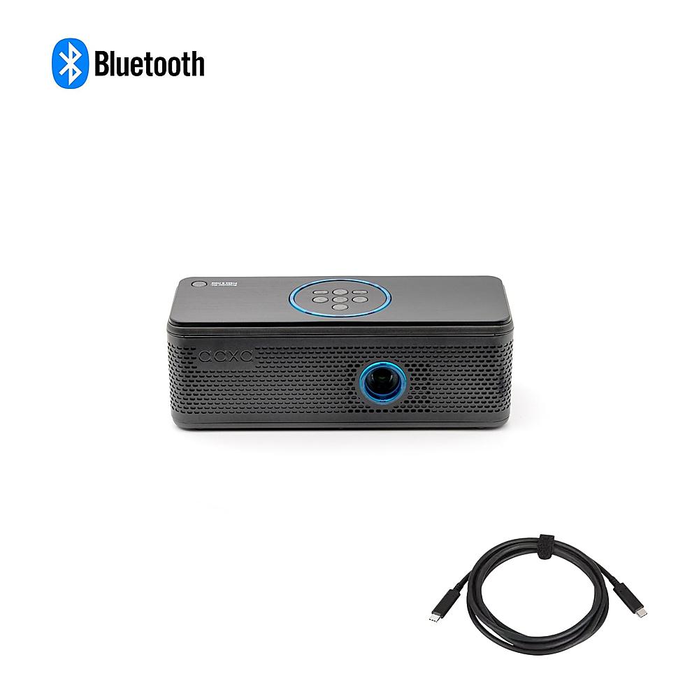 Angle View: AAXA - BP1 Bluetooth Speaker Projector with Battery Power Bank, BT 5.0, 12W Speaker, 6 Hour Projection or 24 Hour Playtime - Space Gray