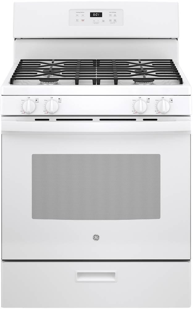 GE - 4.8 Cu. Ft. Freestanding Gas Range - White