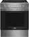 Left. Haier - 5.7 Cu. Ft. Slide-In Electric Convection Range with Steam Cleaning, Built-In Wi-Fi, and No-Preheat Air Fry - Stainless steel.