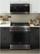 Alt View 12. Haier - 5.6 Cu. Ft. Slide-In Gas Convection Range with Self-Steam Cleaning and No-Preheat Air Fry - Black Stainless Steel.