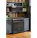Alt View 25. Haier - 5.6 Cu. Ft. Slide-In Gas Convection Range with Self-Steam Cleaning and No-Preheat Air Fry - Black Stainless Steel.