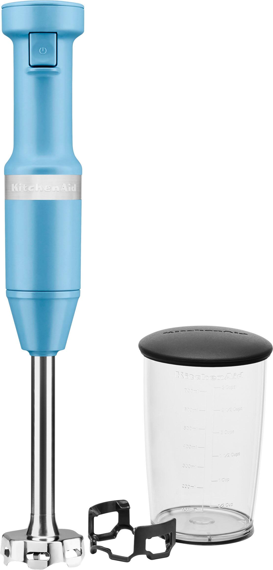 Angle. KitchenAid - KitchenAid Variable Speed Corded Hand Blender - KHBV53 - Blue Velvet.