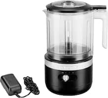 KitchenAid - 5 Cup Cordless Rechargeable Chopper - Black Matte - Angle_Zoom