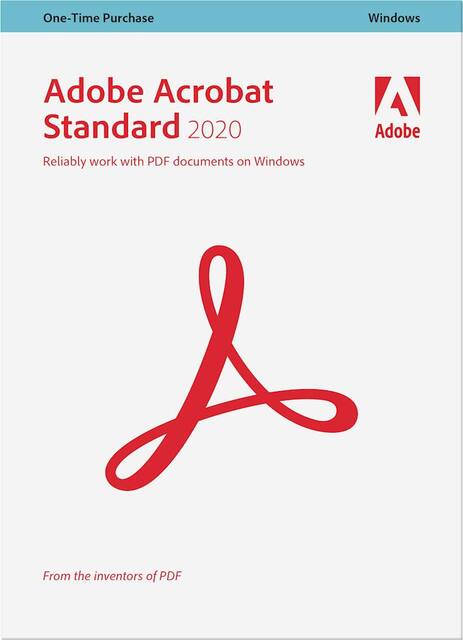 Front Zoom. Adobe - Acrobat Standard 2020 - Windows.
