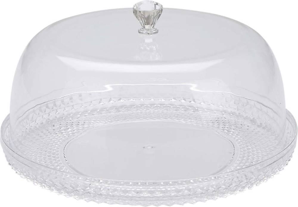 Angle View: Mind Reader - Cake Stand - Clear