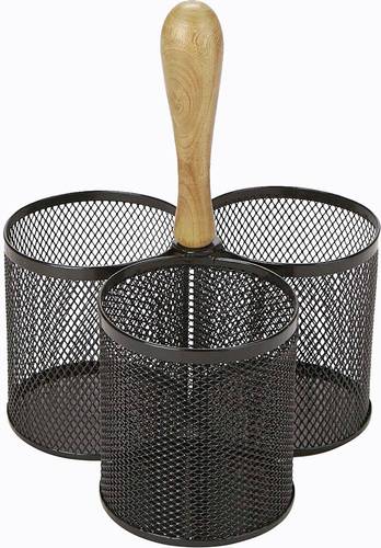 Mind Reader - 3-Section Mesh Cutlery Caddy - Black was $24.99 now $15.99 (36.0% off)