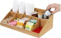 Alt View Zoom 14. Mind Reader - 11-Compartment Coffee Condiment Organizer - Brown Bamboo.