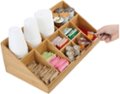 Alt View Zoom 15. Mind Reader - 11-Compartment Coffee Condiment Organizer - Brown Bamboo.
